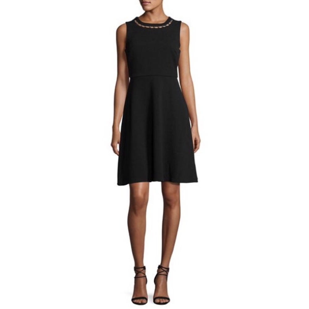 Neiman Marcus Black Sleeveless Dress